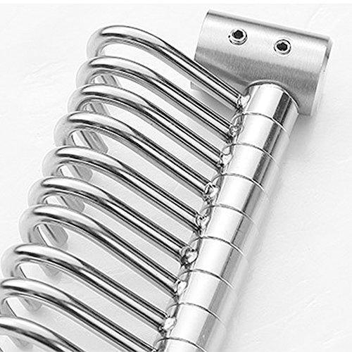 Budget vidwala kitchen wall hanging cookware rack with adjusted hooks wall mount rail utensil storage organizer rcks neatly organizes stainless steel
