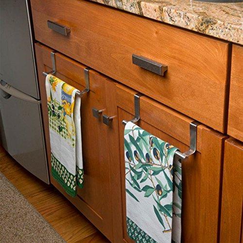Budget evelots towel bars kitchen bathroom in or out cabinet door stainless set of 2