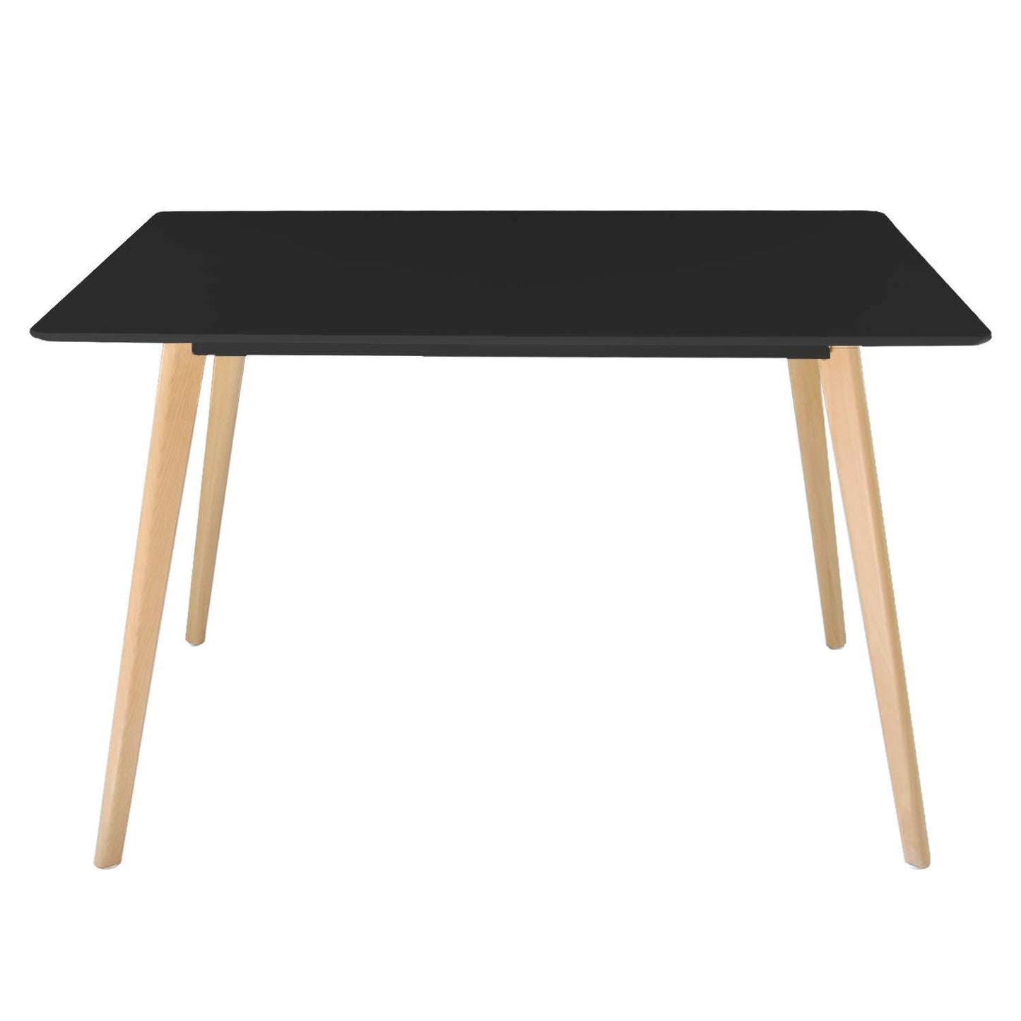 Buy now jerry maggie dinner table desk large family size with wood legs stone like polish surface multi purpose work study living room kitchen furniture decor modern fashion simple rectangle black