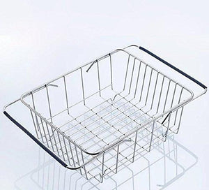 New kitchen sink 304 stainless steel drain basket wash fruit basket drain basket vegetables drainage sieve