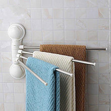 Storage organizer towel rack arricastle 4 bar towel rack with suction cup stainless steel swing towel rack hanger holder organize for bathroom and kitchen towel rack