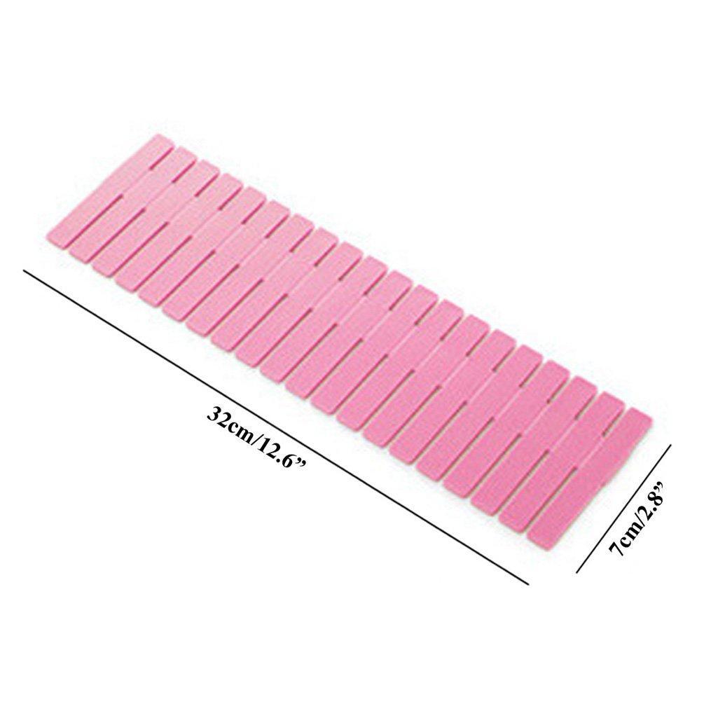 Order now newferu plastic desk diy grid drawer dividers adjustable tidy closet shelf storage organizers for purses ties tshirts pens bras sock underwear scarves makeup kitchen cutlery flatware 40pcs pink