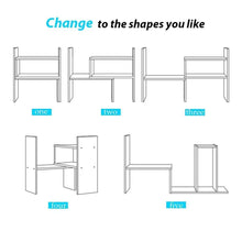 Select nice desktop organizer office storage adjustable display bookshelf double shelf desk supplies for office kitchen multipurpose rack