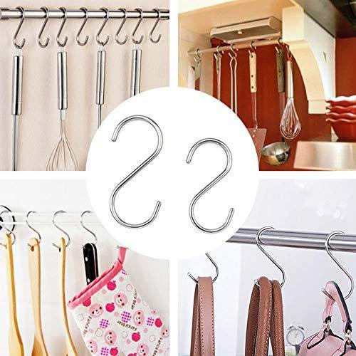 Cheap 12 pcs s shaped hanging hooks by akiko premium stainless steel hanger hooks for kitchen office bathroom and garden 2 size
