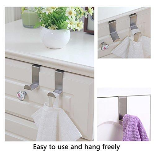 Budget friendly foccts 6pcs over the door hooks z shaped reversible sturdy hanging hooks saving organizer for kitchen bedroom cabinet drawer
