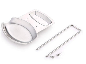 New pevor lid and spoon rest stainless steel pan pot cover lid rack stand spoon rest stove organizer storage soup spoon holder for home kitchen and bar tools silver