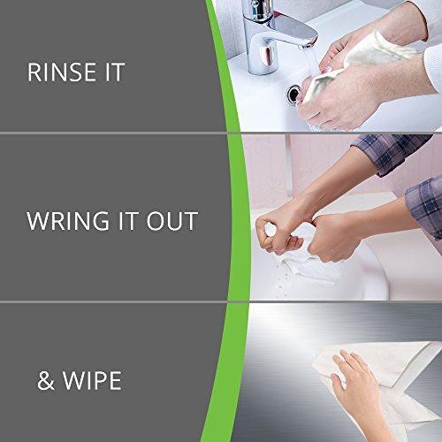 Top rated streak free microfiber cloth clean any surface with just water eco friendly environmentally safe large 16 size perfect for window mirror kitchen counter appliances car cycle tv screen 6 pack