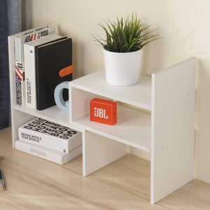 Results desktop organizer office storage adjustable display bookshelf double shelf desk supplies for office kitchen multipurpose rack