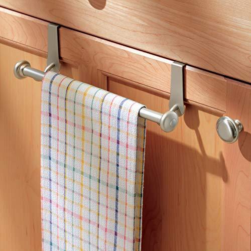 The best interdesign york over the cabinet kitchen dish towel bar holder satin