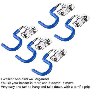 Exclusive valavie mop broom holder organizer vlv 304 stainless steel s type wall mounted organizer for cleaning tools space saver brooms mops rakes holder for kitchen garage 5pcs 5 pcs single hooks