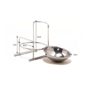 Shop here anqi stainless steel pot cover lid rack soup spoon holder multifunctional kitchen stacks spade rack for cooking tool 2pcs