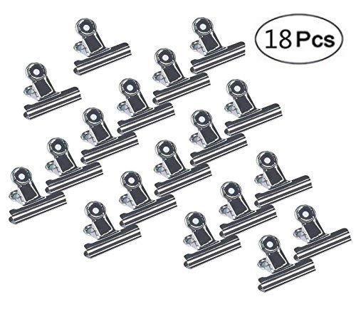 Exclusive yooap 18pcs of pack 3 inches wide stainless steel bulldog clip suitable for sealed coffee and food bags kitchen and office household use18pcs