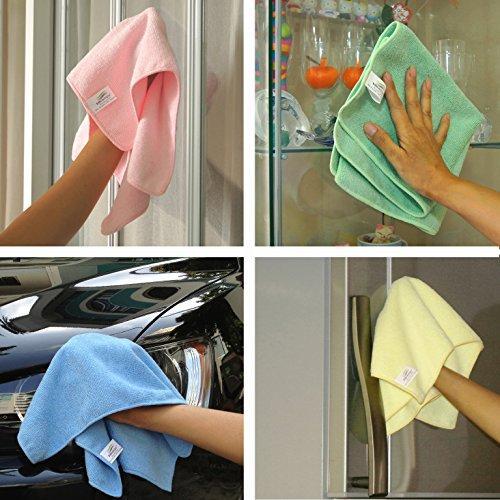 Shop for vibrawipe microfiber cloth pack of 8 pieces all blue microfiber cleaning cloths high absorbent lint free streak free for kitchen car windows