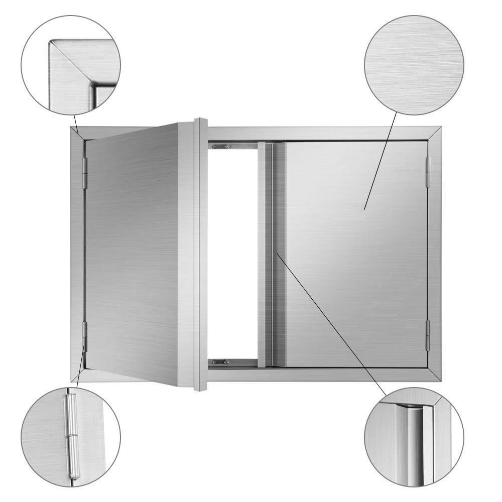 Results mornon bbq access door 304 stainless steel outdoor kitchen doors for grilling station outside cabinet barbeque grill 30 51 x 20 98inch