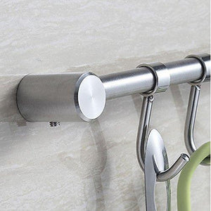 Best seller  vidwala kitchen wall hanging cookware rack with adjusted hooks wall mount rail utensil storage organizer rcks neatly organizes stainless steel