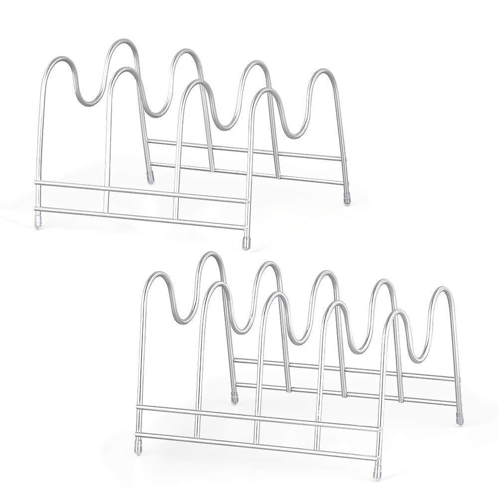 Shop here nex 2 pack kitchen cabinet pan and pot lid organizer rack holder 1