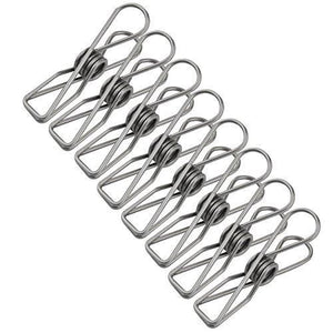 On amazon pingovox stainless steel clothes pins utility clips hooks clothespin clothesline clip for outdoor indoor drying home laundry office cord clothespins kitchen tools fastener socks scarfs
