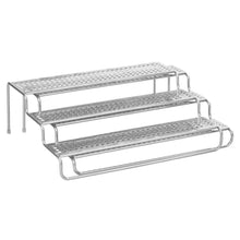 Buy mdesign adjustable expandable kitchen wire metal storage cabinet cupboard food pantry shelf organizer spice bottle rack holder 3 level storage up to 25 wide 2 pack silver