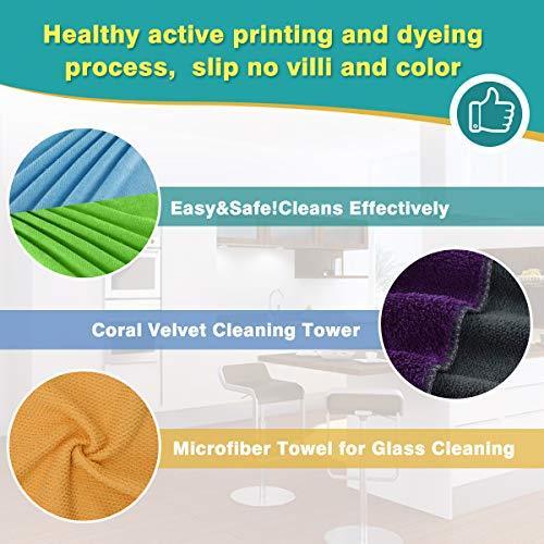 Latest cleaning rags thmer 18 pcs microfiber cleaning cloths for kitchen car windows glass bathroom highly absorbent no fabric soft microfiber 12x16 inches