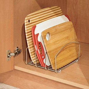 Buy decoformax metal wire cookware organizer rack for kitchen cabinet pantry and shelves organizer holder with three slots for cookie trays muffin tins bread pans cutting boards