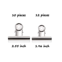 Great fasoty 22 pack heavy duty bag clips food clips chip clips stainless steel clips for home kitchen office and school all purpose air tight seal grip clips