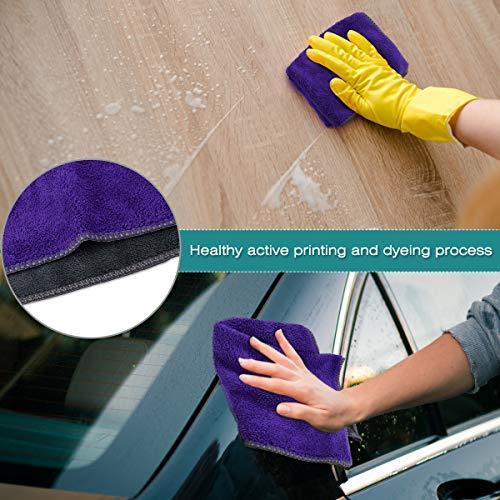 Heavy duty cleaning rags thmer 18 pcs microfiber cleaning cloths for kitchen car windows glass bathroom highly absorbent no fabric soft microfiber 12x16 inches