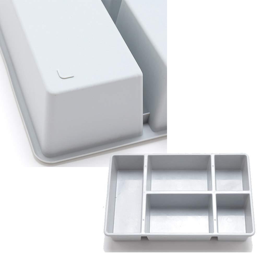 Purchase pro image drawer tray box organizer divider for pantry closet dresser kitchen bathroom desk 5 compartments storage 2 pack multi purpose