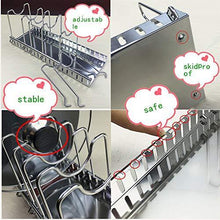 Order now adjustable rack pot lid pan shelf dish drainer shelves multifunctional organizers for the kitchen large with 7 holders