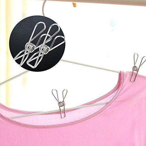 Discover the best 120 pack stainless steel cloth pin 2 2 inch clothesline hook for socks towel bag scarfs hang drying rack tool laundry kitchen cord wire line clothespins pegs file paper bookmark s binder metal clip
