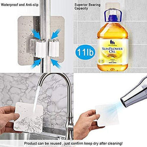 Budget yotako broom mop holder 8 pcs mop and broom hanger self adhesive wall mount storage rack storage and organization for your home kitchen and wardrobe