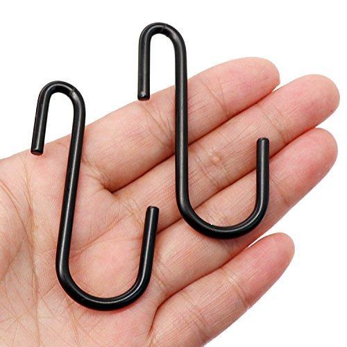 Save on 30 pack esfun heavy duty s hooks black s shaped hooks hanging hangers pan pot holder rack hooks for kitchenware spoons pans pots utensils clothes bags towels plants