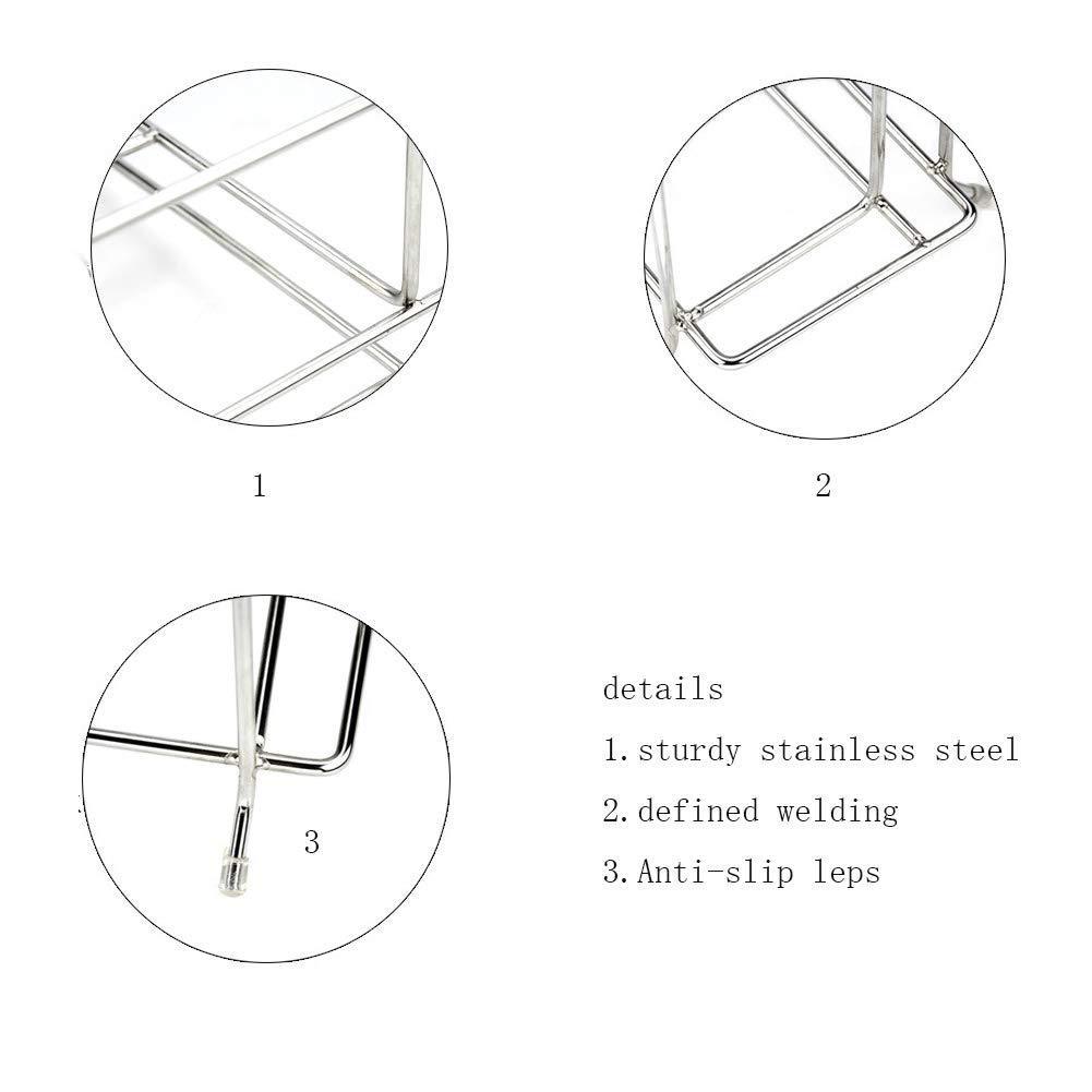 Explore kingwa stainless steel chopping board holder with 2 slot for kitchen knife and 1 slot for chopping board or pot lid