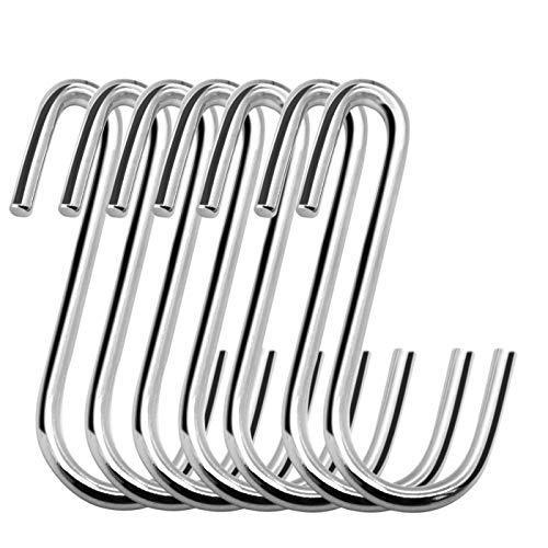 Amazon tonilara heavy duty s shaped hooks s hooks stainless steel hanging hangers for kitchenware spoons pans pots utensils bags towels clothes tools plants