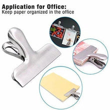 Products peritum set of 12 durable stainless steel chip bag clips with reusable storage container 3 inch wide heavy duty all purpose air tight seal grip for kitchen office home usage