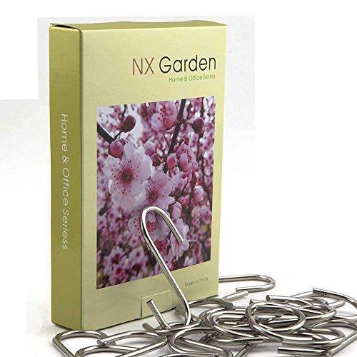 Kitchen nxg 30 pack 2 5 inch nickel plated stainless steel s hook s shape durable hanging hooks for kitchen bathroom closet work place office