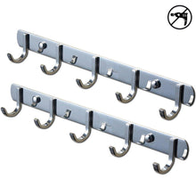 Online shopping tiang hook rail coat rack with 5 hooks wall mounted adhesive satin finish hook rack hanger set of 2 15 inch stainless steel hook rack organizer for hat clothes bathroom towels closet door kitchen