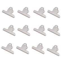 Amazon comok 12pcs 2 inch wide bulldog clip silver stainless steel file money binder clips clamps metal food bag paper clips for drawing board painting pictures photos and home kitchen office supplies