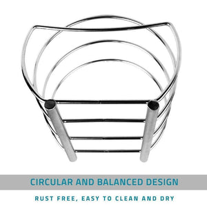 Order now kitchen pot lid organizer 3 slots compartment pan cover storage rack for dinnerware bakeware cookware chopping board compact design stainless steel anti rust tray holder