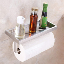Discover kitchen paper towel holder with shelf aplusee sus304 stainless steel bathroom toilet paper holder with wet wipes dispenser seasonings spice rack storage organizer brushed nickel
