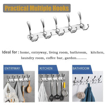 Discover the best besy wall mounted coat hooks self adhesive clothes robe hat rack rail with 15 hooks for bathroom kitchen office drill free with glue or wall mount with screws chrome plated 2 packs