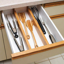 Related mebbay 5 set bamboo drawer dividers kitchen drawer organizer adjustable drawer divider organizer bamboo wood utensil drawer organizer for kitchen dresser bedroom bathroom with non slip pads