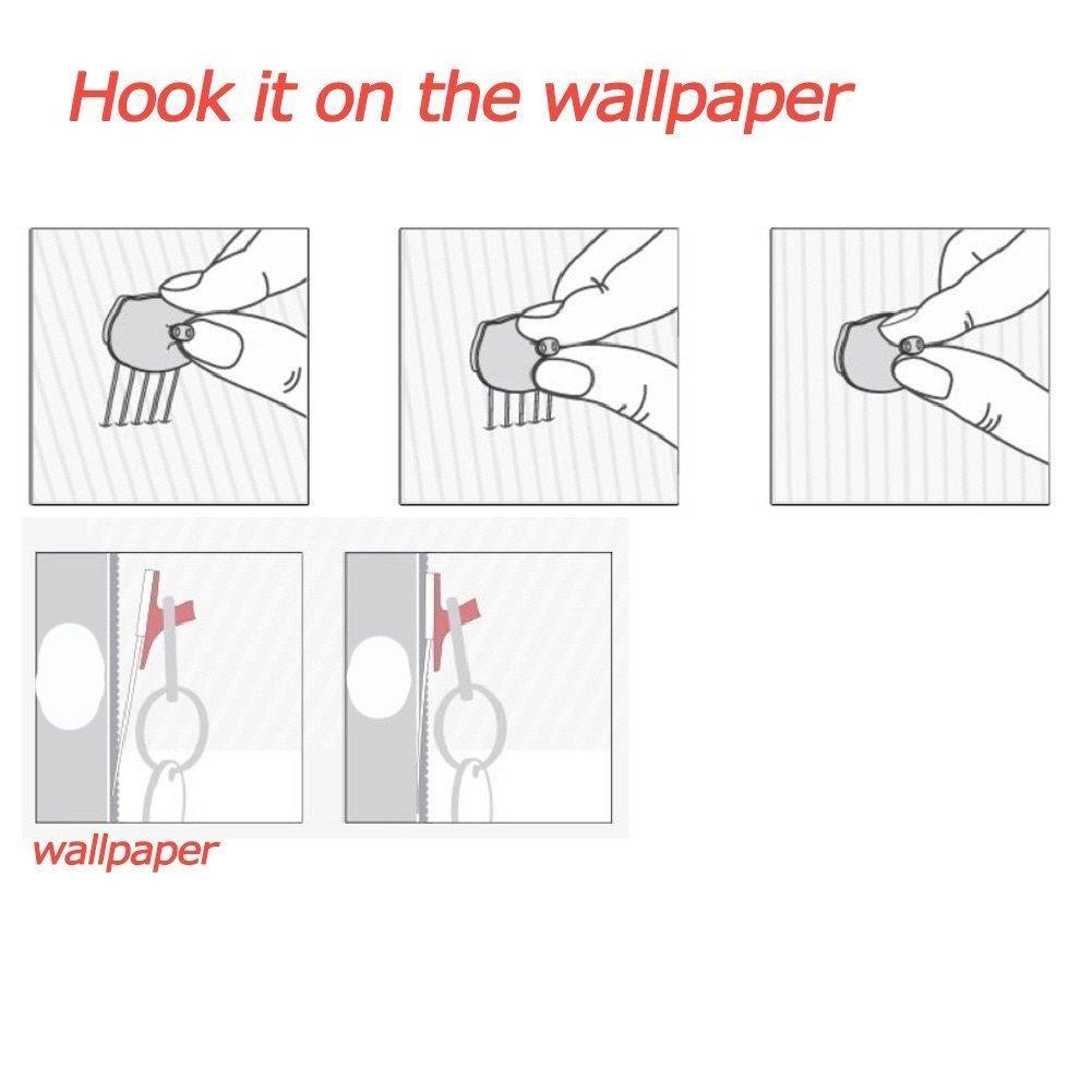 Top rated hotlistor reusable multipurpose wall hook white 5pcs 10pcs decorative pin stick hooks office partition panel hanger home kitchen 10 hooks