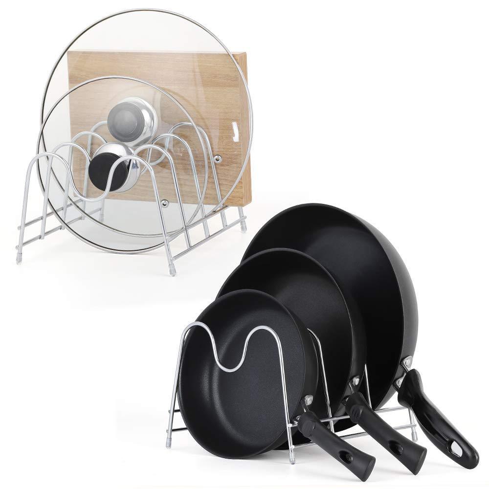 Select nice nex 2 pack kitchen cabinet pan and pot lid organizer rack holder 1