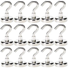 Amazon tlbtek 15 pack of 48 lbs neodymium magnetic hooks heavy duty powerful strong magnetic hooks for bathroom bedroom kitchen workplace office and garage