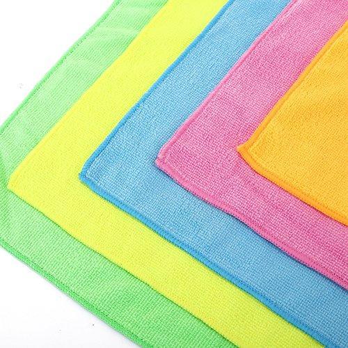 Related microfiber cleaning cloth hijina pack of 20 size 12 x12 for cleaning tasks in the kitchen bathroom dining room and more plain 5 colors x 4