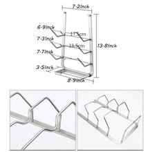 Top ctystallove wall hanging pot pan lid rack metal storage holder shelf for kitchen cooking utensils organizer with draining board