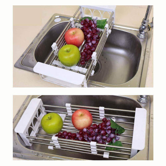 European Stainless Steel Sink Drain Rack Storage Rack, Kitchen Sink Put Dish Rack Tableware Dish Rack Shelf Kitchen Storage