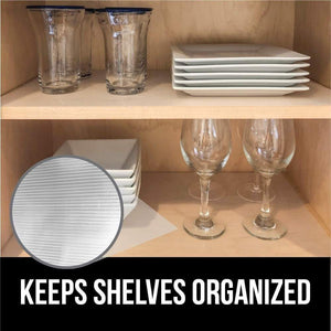 Shop for gorilla grip ribbed top drawer and shelf liner non adhesive roll 17 5 inch x 20 ft durable and strong grip liners for drawers shelves kitchen cabinets storage kitchens and desks clear ribbed