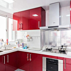 Shop here yenhome 24 x 393 glossy red self adhesive vinyl contact paper for cabinets covering kitchen table drawer and shelf liner removable self adhesive wallpaper for furniture wardrobe decor