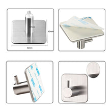 Storage yegu 3m self adhesive hook 4 pack sus304 stainless steel brushed nickel robe towel coat hanger key rack garage storage organizer stick on sticky bathroom kitchen wall mount heavy duty